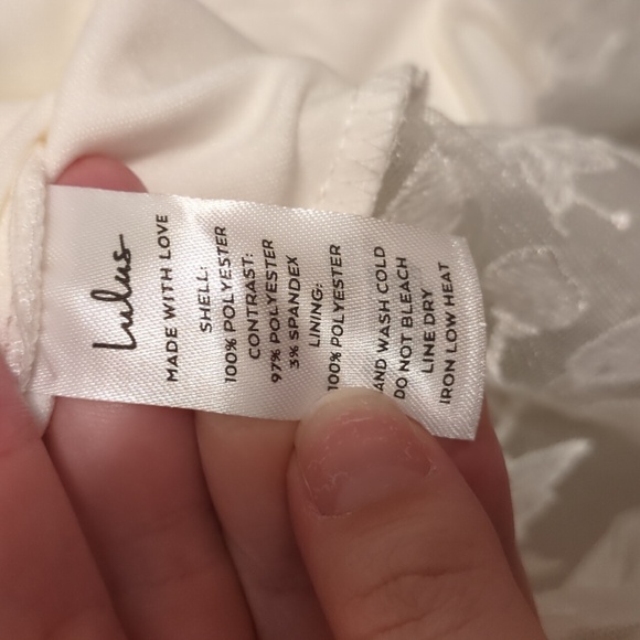 Lulu's Adored Eternity white lace sleeveless trumpet midi dress - Picture 13 of 13